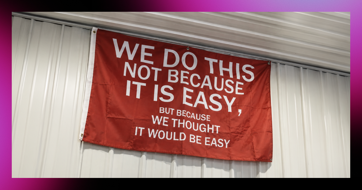We do this not because it is easy